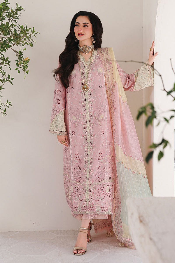 QALAMKAR LUXURY LAWN EMBROIDERED 3 PC WITH SOFT DUPATTA