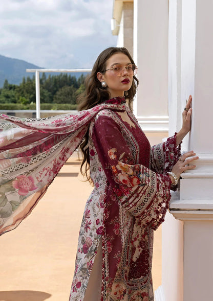 ELAF LAWN 3 PC EMBROIDERED SUIT WITH EMBROIDERED READY DUPATA