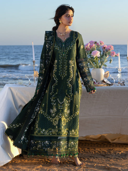 MAHNUR LUXURY WINTER EMBROIDERED 3 PC WITH EMBROIDERED SHAWL