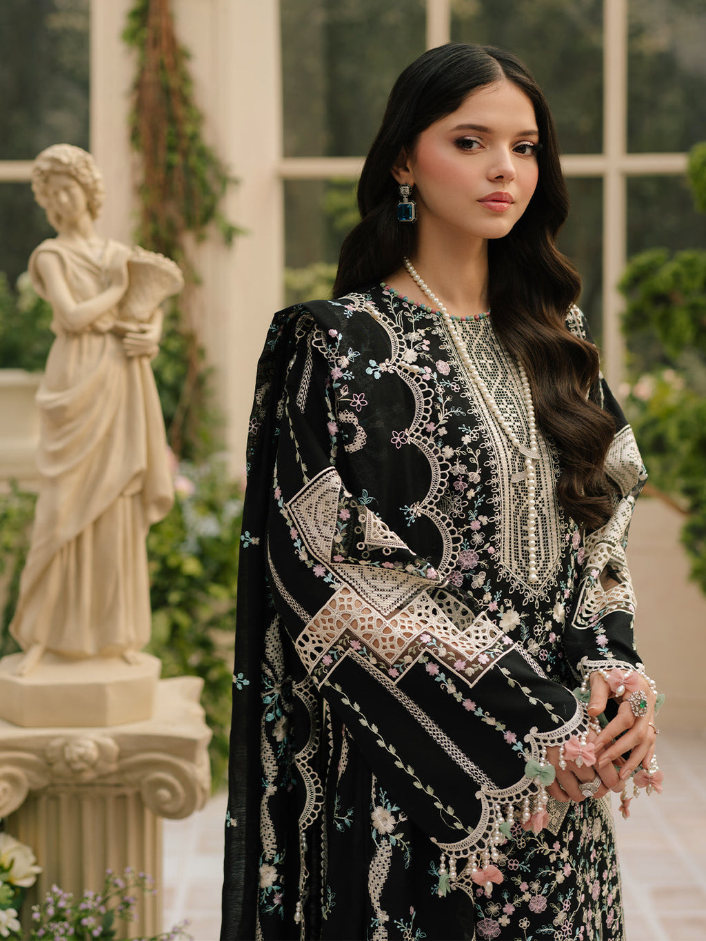 BIN ILYAS LAWN 3 PC HEAVY EMBROIDERED WITH READY TO WEAR DUPATTA