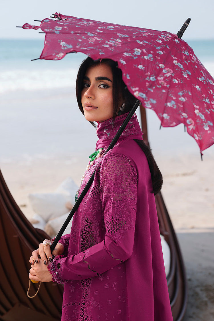 QALAMQAR 3PC LAWN EMBROIDERED WITH EMBROIDERED DUPATTA