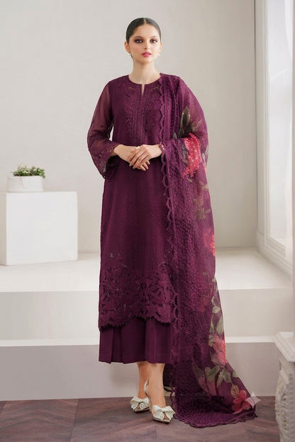 BAROQUE CHANTELLE LUXURY FANCY 3 PC EMBROIDERED SUIT WITH READY EMBROIDERED DUPPATA