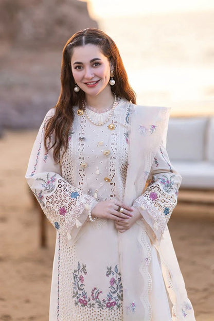 QALAMKAR LUXURY LAWN 3 PC WITH EMBROIDERED DUPATA