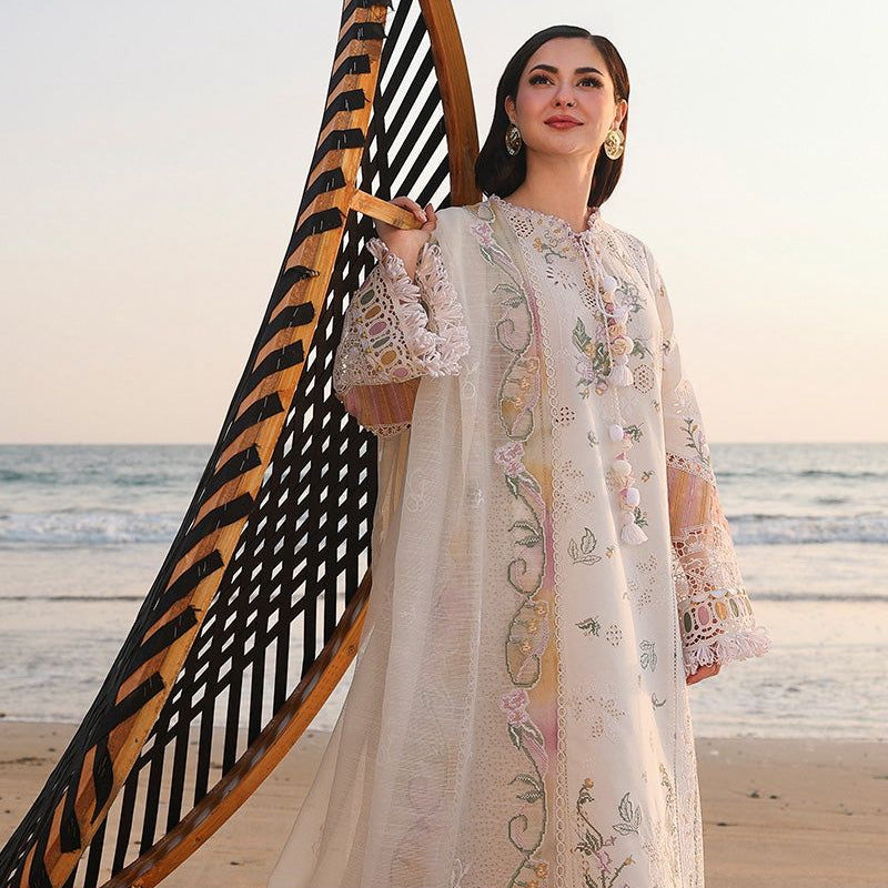 QALAMKAR LUXURY LAWN 3 PC WITH EMBROIDERED DUAPPTA