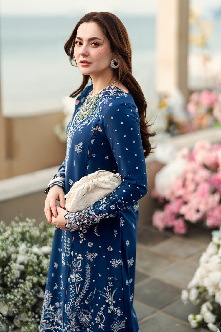 Qalamkar Lawn 3 PC Luxury with Embroiderd Dupata