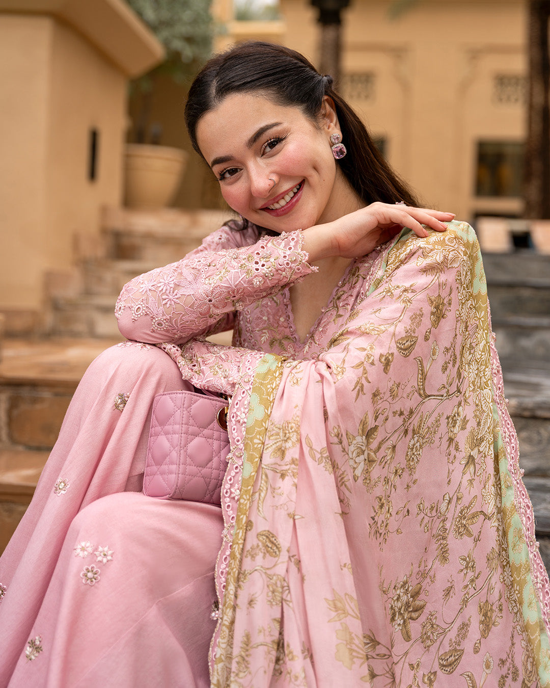 FAIZA SAQLAIN LAWN LUXURY EMBROIDERED 3 PC WITH EMBROIDERED DUPPATA