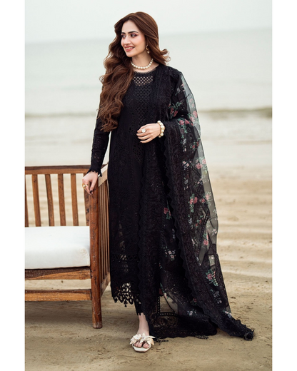 NUREH LAWN EMBROIDERED 3 PC WITH EMBROIDERED DUPATTA