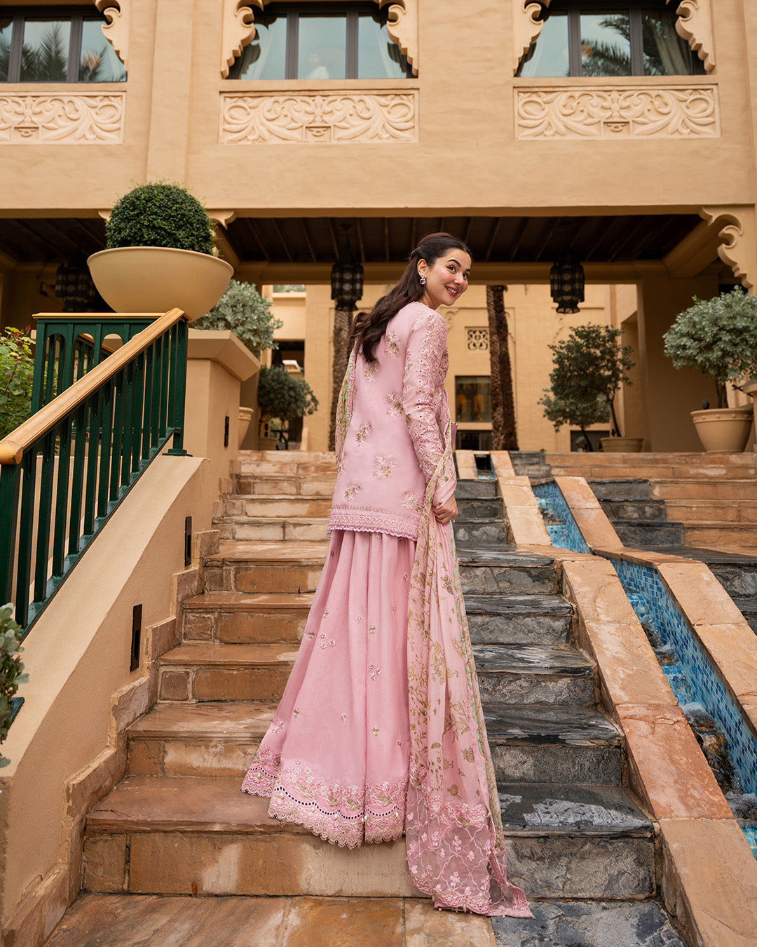 FAIZA SAQLAIN LAWN LUXURY EMBROIDERED 3 PC WITH EMBROIDERED DUPPATA
