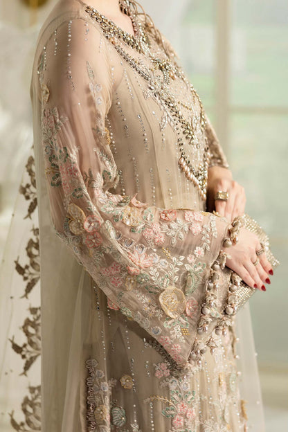 MARIA B LUXURY EMBROIDERED CHIFFON 3 PC SUIT WITH READY EMBROIDERED DUPPATA