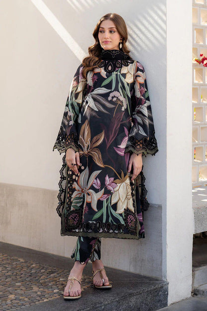 BAROQUE LAWN 3 PC SUIT WITH EMBROIDERED DUPATTA