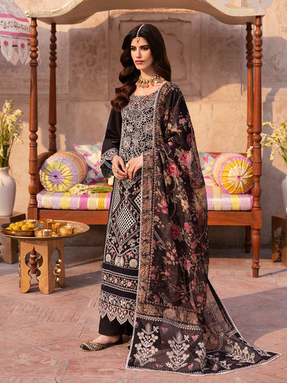 HUSSAIN REHAR LAWN HEAVEY EMBROIDERED 3 PC