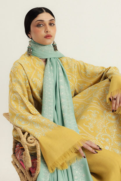 ZARA SHAH JHAN PREMIUM WINTER EMBROIDERED 3 PC SUIT WITH SOFT SHAWL