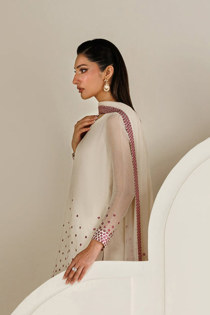 JAZMIN CHIFFON EMBROIDERED 3 PC SUIT WITH EMBROIDERED DUPPATA