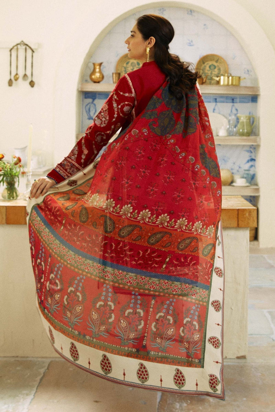 ZARA SHAH JHAN PREMIUM WINTER EMBROIDERED 3 PC SUIT WITH SOFT DUPPATA
