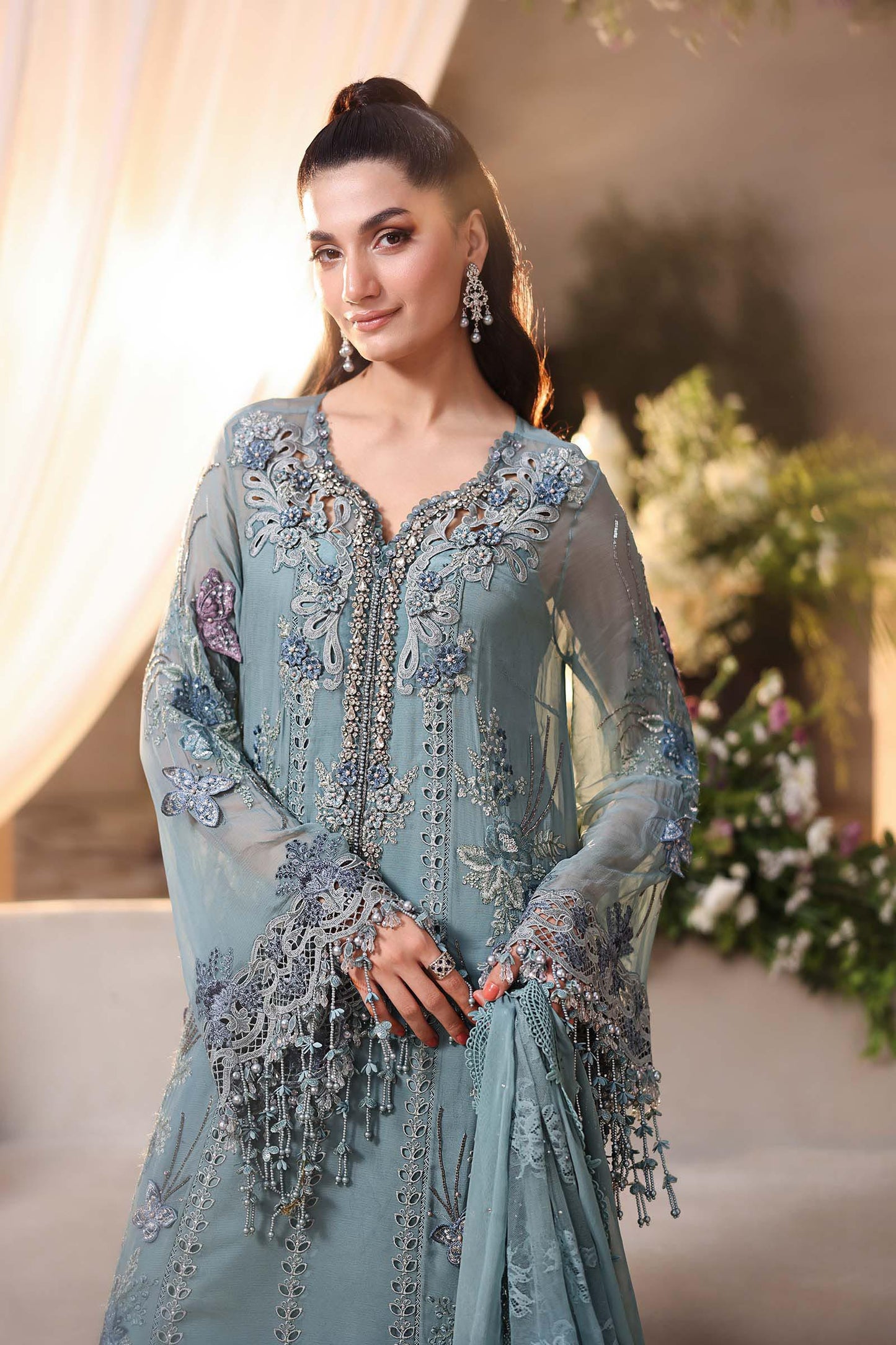 MARIA B LUXURY CHIFFON EMBROIDERED 3 PC WITH EMBROIDERED DUPPATA