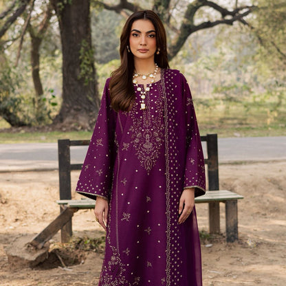 JAZMIN LAWN EMBROIDERED 3 PC WITH READY TO WEAR DUPATTA