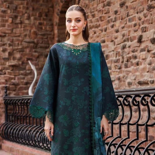 BAROQUE LAWN EMBROIDERED 3 PC WITH EMBROIDERED DUPATTA