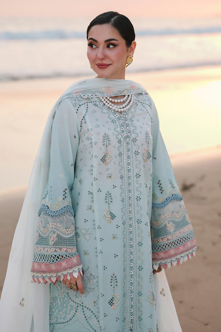 QALAMKAR LUXURY LAWN EMBROIDERED 3 PC WITH EMBROIDERED DUPPATA