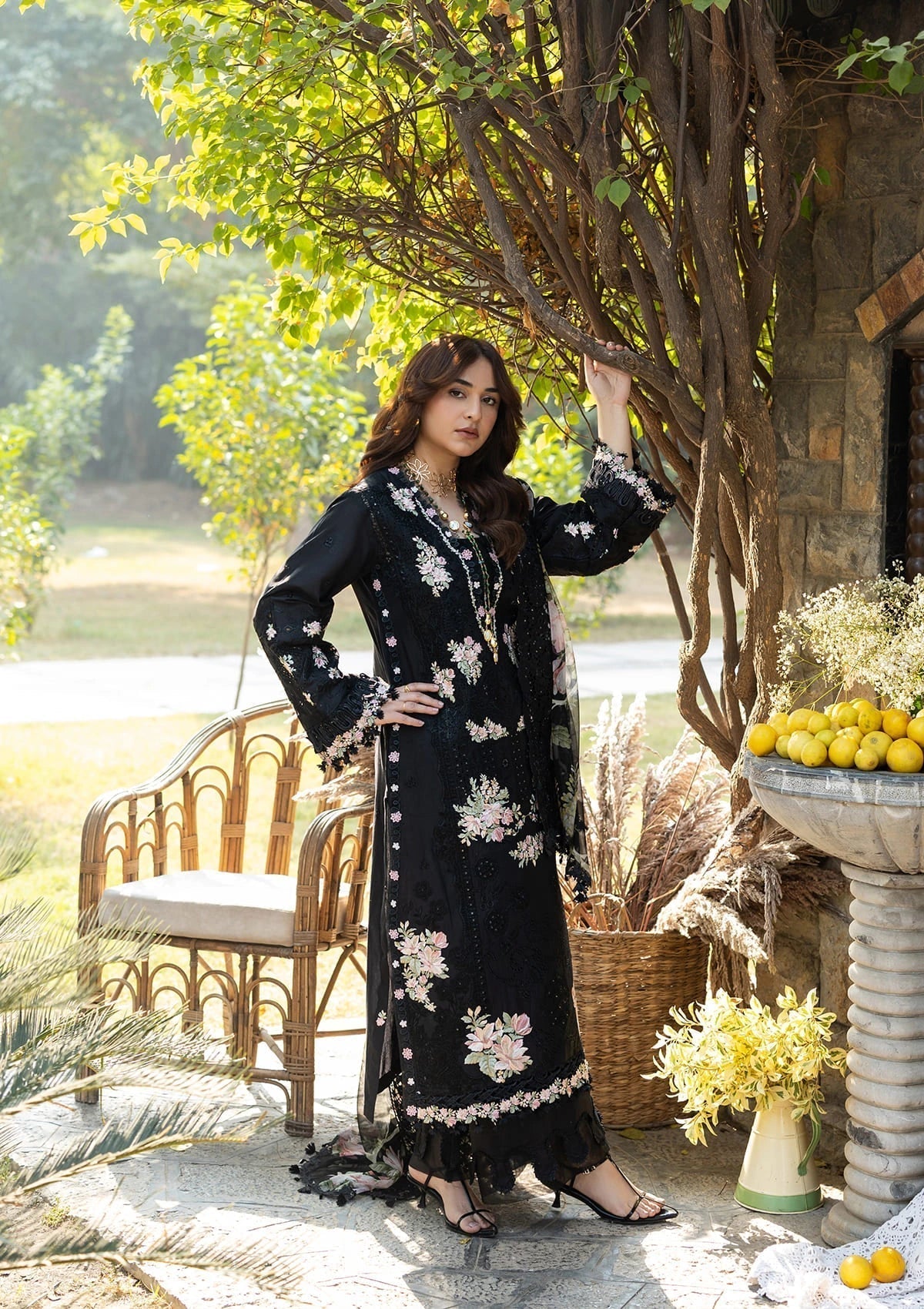 ELAF LUXURY LAWN EMBROIDERED 3 PC WITH EMBROIDERED DUPATTA