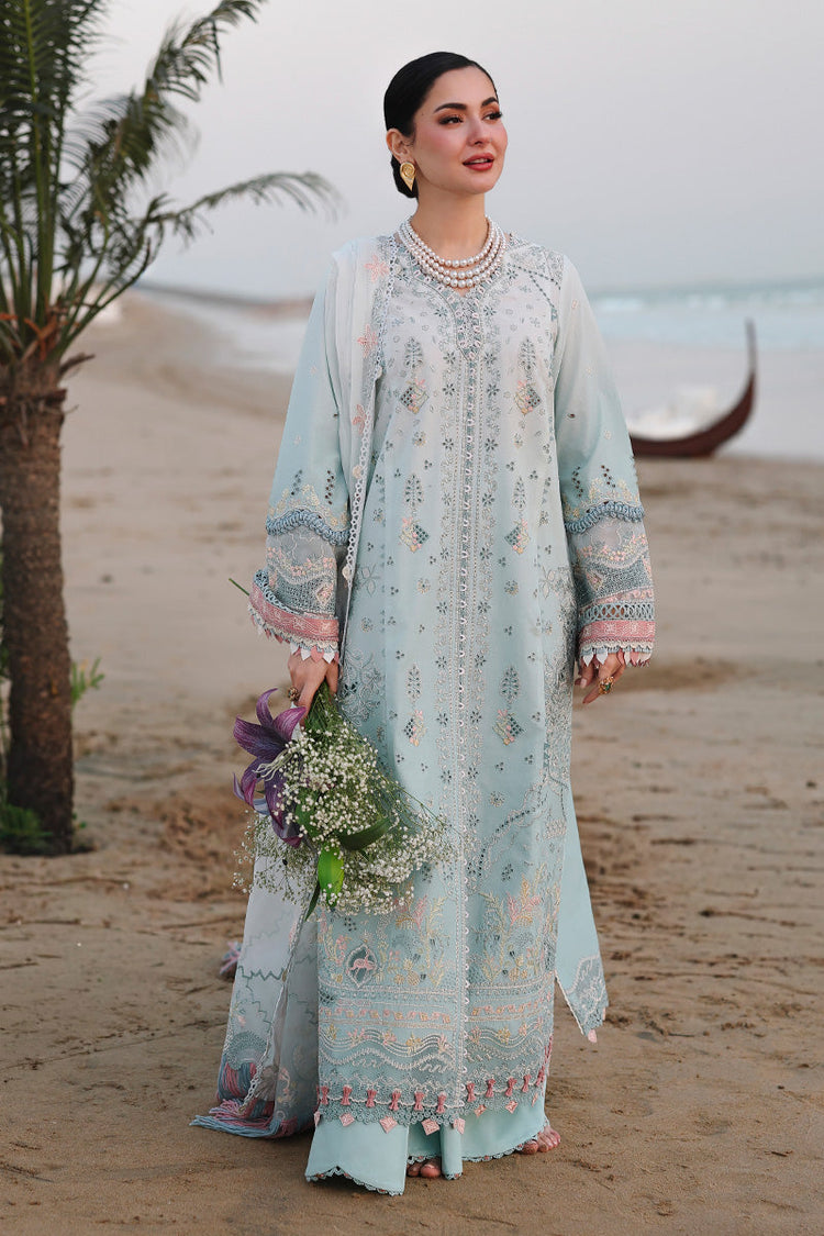 QALAMKAR LUXURY LAWN EMBROIDERED 3 PC WITH EMBROIDERED DUPPATA
