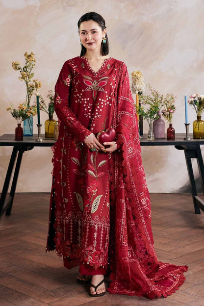 MARYAM HUSSAIN LAWN LUXURY EMBROIDERED 3 PC WITH EMBROIDERED DUPPATA