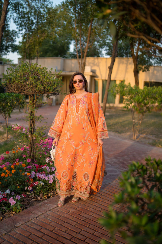 ANEELAS ORIGINAL 3 PC LAWN EMBROIDERED 3 PC WITH EMBROIDERED DUPPATA