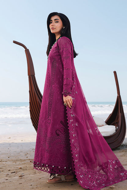 QALAMQAR 3PC LAWN EMBROIDERED WITH EMBROIDERED DUPATTA