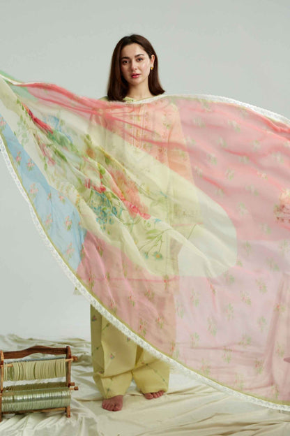 Zara Shah Jhan Lawn Embroidered 3 PC