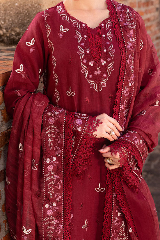 GARNET LAWN 3 PC WITH FOUR SIDED EMBROIDERED DUPATTA