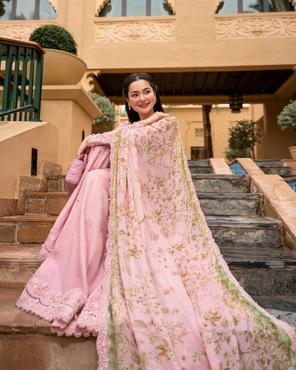 FAIZA SAQLAIN LAWN LUXURY EMBROIDERED 3 PC WITH EMBROIDERED DUPPATA