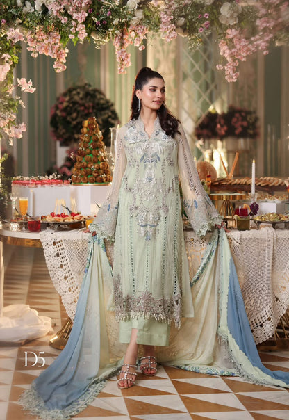 MARIA B LUXURY CHIFFON EMBROIDERED 3 PC WITH EMBROIDERED DUPPATA