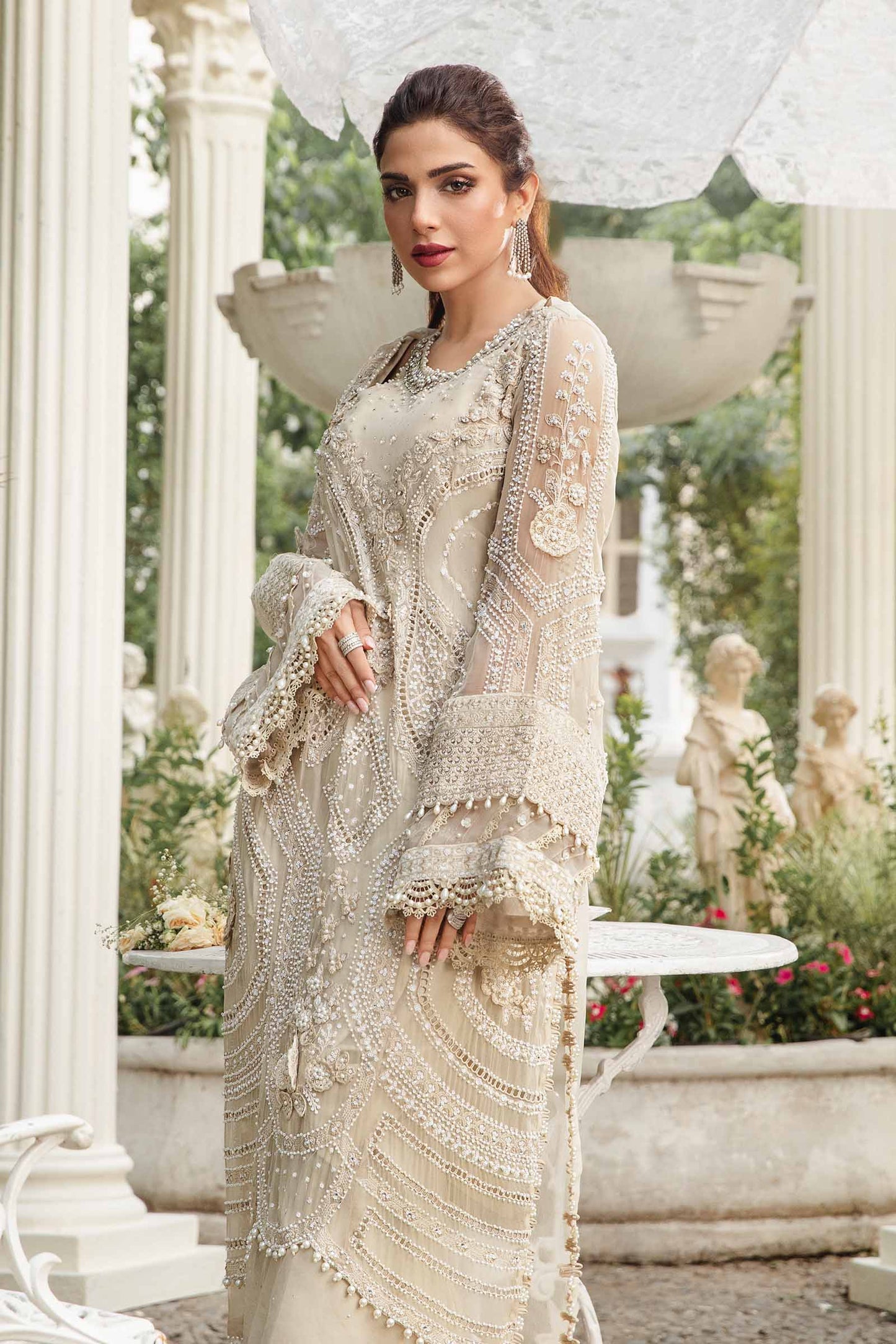 MARIA B LUXURY CHIFFON EMBROIDERED 3 PC WITH EMBROIDERED DUPPATA