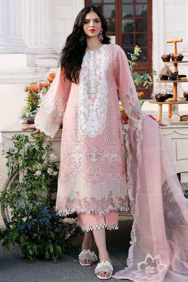 BIN ILYAS LUXURY LAWN 3 PC WITH EMBROIDERED DUAPPTA