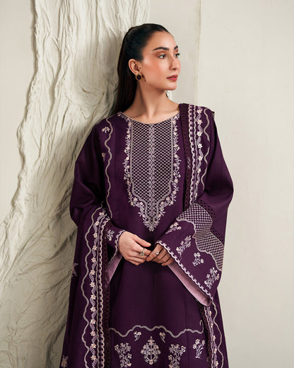 BATIK WINTER EMBROIDERED 3 PC SUIT WITH LUXURY EMBROIDERED SHAWL