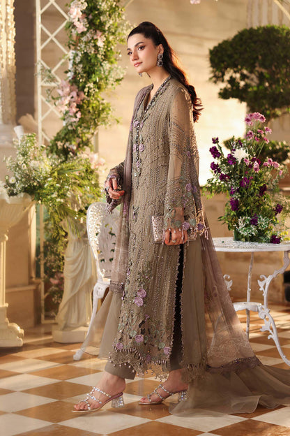 MARIA B LUXURY CHIFFON EMBROIDERED 3 PC SUIT WITH EMBROIDERED DUPPATA