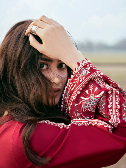 IZEL LAWN 3 PC WITH EMBROIDERED DUPATTA