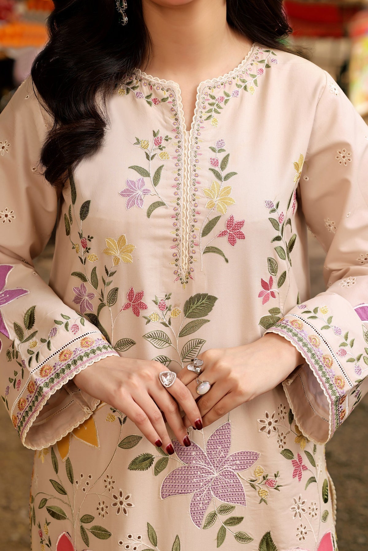 ANEELAS PREMIUM LAWN EMBRIODERED 3 PC WITH SOFT DUPATTA