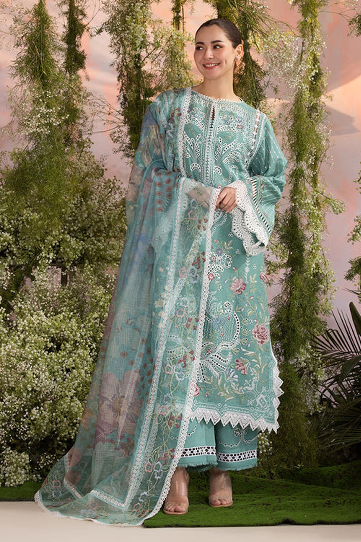 SOBIA NAZIR LAWN 3 PC WITH EMBROIDERED DUPATTA
