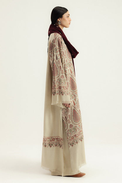 ZARA SHAH JHAN PREMIUM WINTER EMBROIDERED 3 PC SUIT WITH EMBROIDERED SHAWL