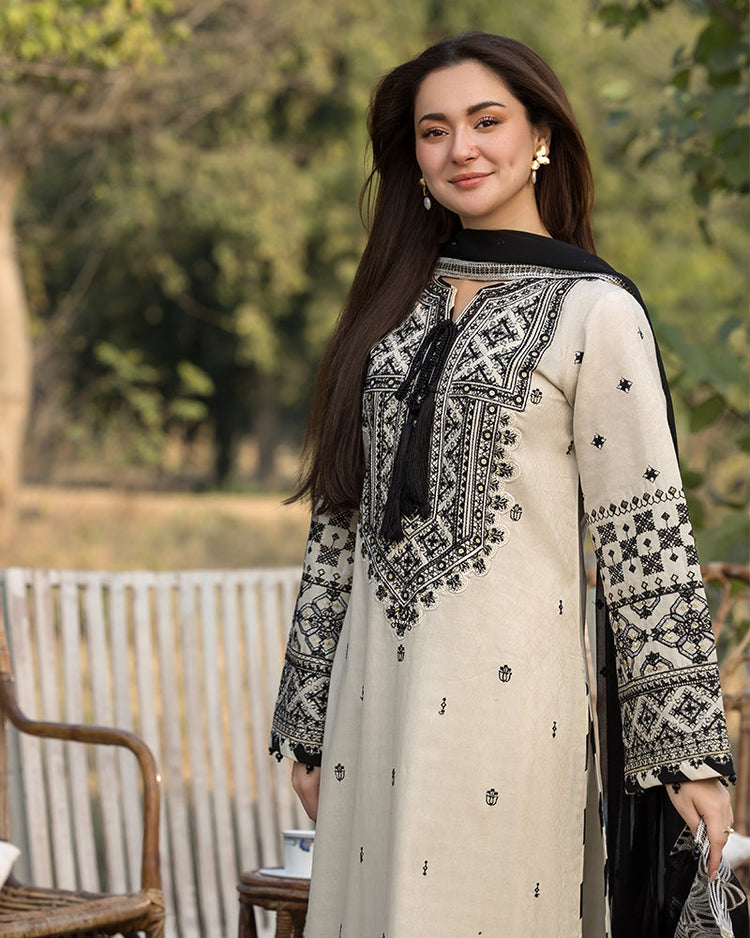 QALAMKAR 3 PC LAWN