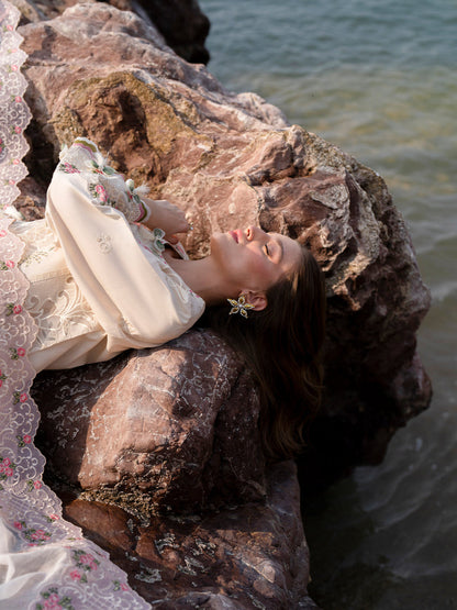 MAHNUR LAWN LUXURY EMBROIDERED 3 PC WITH READY TO WEAR DUPATTA