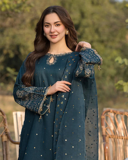 ZARA SHAH JHAN EMBROIDERED 3 PC WITH EMBROIDERED DUPATTA