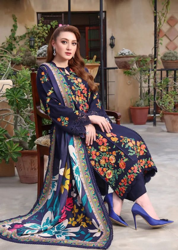ANEELAS LAWN EMBROIDERED WITH SOFT DUPATTA