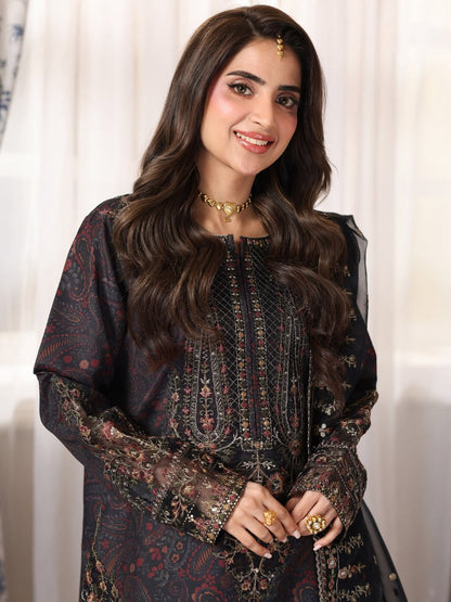 MOHAGNI LAWN LUXURY EMBROIDERED 3 PC WITH SOFT EMBROIDERED DUPPATA
