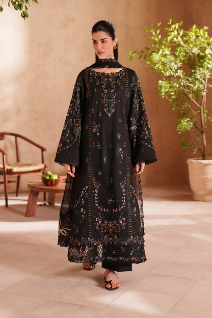 IZNIK WINTER EMBROIDERED 3 PC SUIT WITH EMBROIDERED SHAWL
