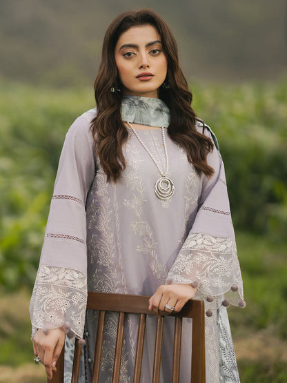 IZEL LAWN EMBROIDERED 3 PC SUIT WITH SOFT ELEGANT DUPPATA