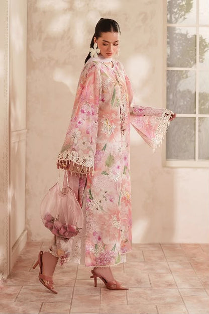 BAROQUE LAWN EMBROIDERED 3 PC SUIT WITH EMBROIDERED READY DUPATA