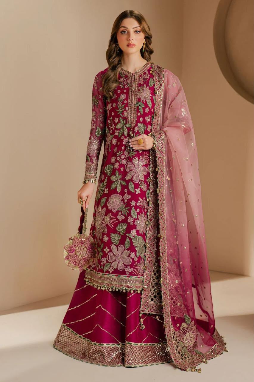 JAZMIN CHIFFON LUXURY WEDDING EMBROIDERED 3 PC WITH EMBROIDERED DUPPATA