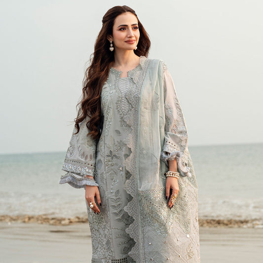 NUREH LAWN EMBROIDERED 3 PC WITH EMBROIDERED DUPATTA