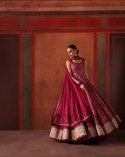 FAIZA SAQLAIN LAWN LUXURY FROCK WITH EMBROIDERED DUPPATA